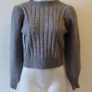 NWOT WOMENS GAB AND KATE GREY CREW NECK SWEATER S/M *